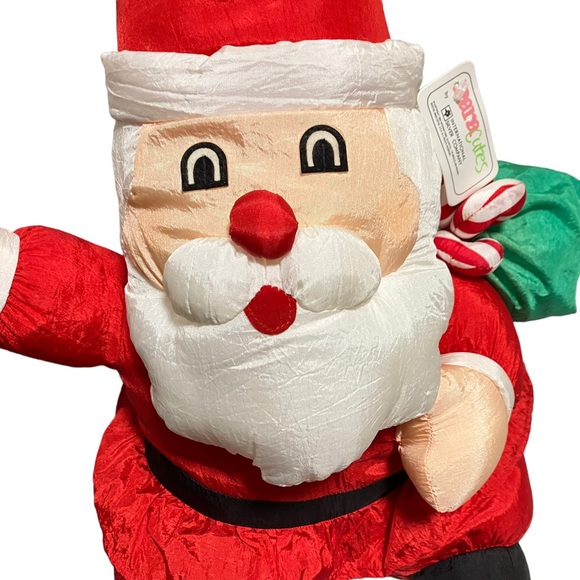 Vintage 1992 Para Cutes International Silver Co Nylon Plush Santa Claus 16” - Picture 2 of 9